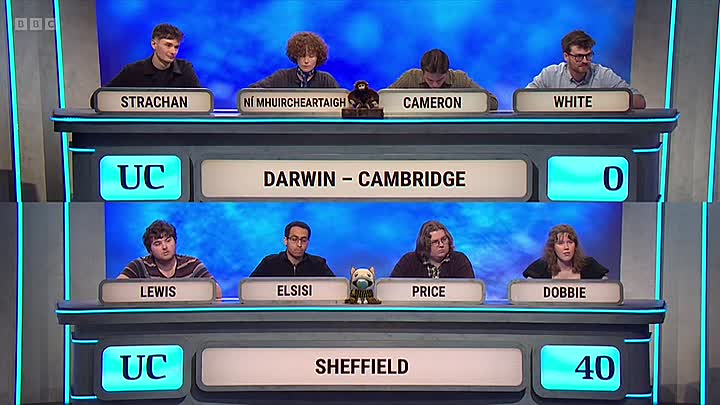 ⁣University Challenge S55E27-Darwin College Cambridge v Sheffield WEBDL