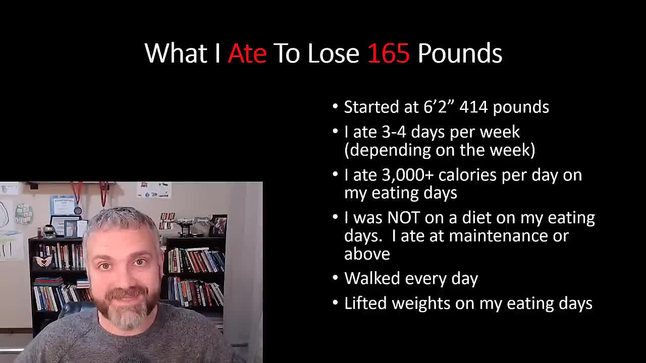 ⁣What I Ate to Lose 165 Pounds (with Alternate Day Fasting)
